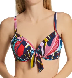 Bleu Rod Beattie Absolutely Fabulous Tie Front Underwire Swim Top F22351D