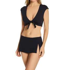 Bleu Rod Beattie Kore Tie Front Cap Sleeve Crop Swim Top K21199 -Allure Wear Shop bleu rod beattie bleu01 k21199 cs1