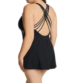 Bleu Rod Beattie Plus Size Don't Mesh With Me Cross Back Swim Dress M22271X -Allure Wear Shop bleu rod beattie bleu01 m22271x bs