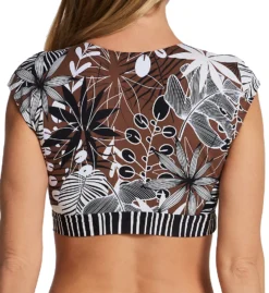 Bleu Rod Beattie Bold Moves Front Cap Sleeve Crop Swim Top M23199 -Allure Wear Shop bleu rod beattie bleu01 m23199 bs