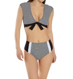 Bleu Rod Beattie Inside The Lines High Waist Swim Bottom N21906 -Allure Wear Shop bleu rod beattie bleu01 n21906 cs2