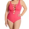 Bleu Rod Beattie Plus Size Ring Me Up Plunge One Piece Swimsuit R22207X -Allure Wear Shop bleu rod beattie bleu01 r22207x gs