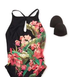 Bleu Rod Beattie Return To Rio High Neck Keyhole One Piece Swimsuit RR22204 -Allure Wear Shop bleu rod beattie bleu01 rr22204 cs6