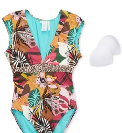 Bleu Rod Beattie Run Wild Cap Sleeve One Piece Swimsuit RW22767 -Allure Wear Shop bleu rod beattie bleu01 rw22767 cs6