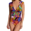 Bleu Rod Beattie Night Safari Cap Sleeve Mio One Piece Swimsuit S23767 -Allure Wear Shop bleu rod beattie bleu01 s23767 gs