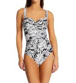 Bleu Rod Beattie Urban Oasis Shirred Bandeau One Piece Swimsuit UO22978