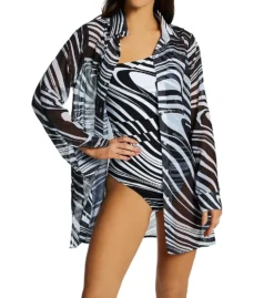 Bleu Rod Beattie New Wave Chiffon Shirt Coverup W23837 -Allure Wear Shop bleu rod beattie bleu01 w23837 cs2