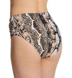 Bleu Rod Beattie Walk On The Wild Side Draped Hi Waist Swim Bottom WS22508 -Allure Wear Shop bleu rod beattie bleu01 ws22508 bs