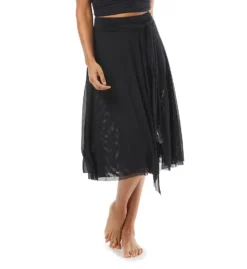 Carmen Marc Valvo Solids Mesh Swing Skirt Swim Cover Up C2A926
