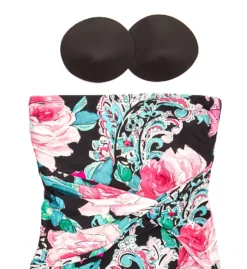 Carmen Marc Valvo Botancio Rosa Knot Bandeau One Piece Swimsuit C2H447 -Allure Wear Shop carmen marc valvo cmv01 c2h447 cs6