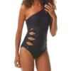 Carmen Marc Valvo Twisted Ties One Shoulder One Piece Swimsuit C66787 -Allure Wear Shop carmen marc valvo cmv01 c66787 gs