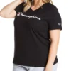Champion Plus Size Classic Graphic Jersey V-Neck T-Shirt QW124GY -Allure Wear Shop champion chmp01 qw124gy gs