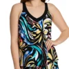 Coco Reef Retro Swirl V-Neck Bra Sized Tankini Swim Top U69382 -Allure Wear Shop coco reef coco01 u69382 gs