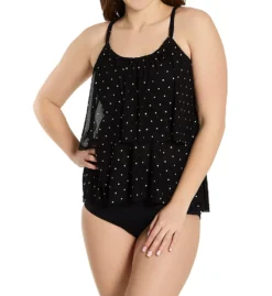 Coco Reef Metallic Dot True Mesh Layer Tankini Swim Top U70425 -Allure Wear Shop coco reef coco01 u70425 cs1