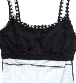 Coco Reef Riviera Dot Aura Ruffle Bra Sized Tankini Swim Top U78075 -Allure Wear Shop coco reef coco01 u78075 cs6