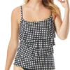 Coco Reef Riviera Dot Aura Ruffle Bra Sized Tankini Swim Top U78075 -Allure Wear Shop coco reef coco01 u78075 gs