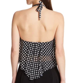 Coco Reef Riviera Dot Aura Mesh Ruffle Crop Tankini Swim Top U78219 -Allure Wear Shop coco reef coco01 u78219 bs