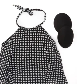 Coco Reef Riviera Dot Aura Mesh Ruffle Crop Tankini Swim Top U78219 -Allure Wear Shop coco reef coco01 u78219 cs6