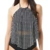 Coco Reef Riviera Dot Aura Mesh Ruffle Crop Tankini Swim Top U78219 -Allure Wear Shop coco reef coco01 u78219 gs