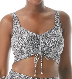 Coco Reef St. Tropez Leopard Knock Out Shirred Bikini Top U80461