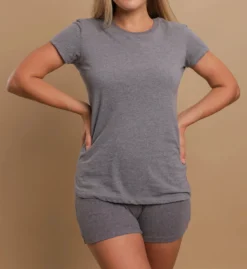 Cottonique Latex Free Organic Cotton Cap Sleeve T-Shirt W12210 -Allure Wear Shop cottonique cot01 w12210 cs3