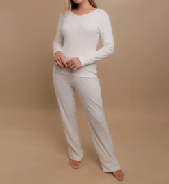 Cottonique Latex Free Organic Cotton Long Sleeve Ribbed Tee W12272 -Allure Wear Shop cottonique cot01 w12272 cs2