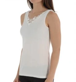 Cuddl Duds SofTech Venice Lace Trim Tank 8212042