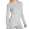 Cuddl Duds Cottonwear Long Sleeve Scoop Neck Top 8324713