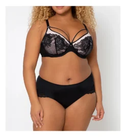 Curvy Couture Tulip Strappy Lace Push Up Bra 1267 -Allure Wear Shop curvy couture cuco01 1267 cs3