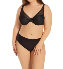 Curvy Couture Sheer Mesh Plunge Push Up Underwire Bra 1310 -Allure Wear Shop curvy couture cuco01 1310 cs1