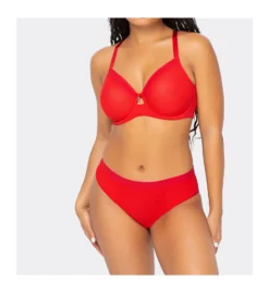 Curvy Couture Sheer Mesh Unlined Underwire Bra 1311 -Allure Wear Shop curvy couture cuco01 1311 cs6