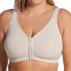 Curvy Couture Cotton Luxe Front & Back Close Wireless Bra 1416