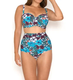 Curvy Kate Hibiscus Bandeau Bikini Swim Top CS1430 -Allure Wear Shop curvy kate cuka01 cs1430 cs2