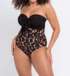 Curvy Kate Wrapsody Print Bandeau One Piece Swimsuit CS5600P -Allure Wear Shop curvy kate cuka01 cs5600p cs2