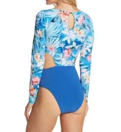 Everyday Sunday Sunrise Bay Long Sleeve Cut Out One Piece Swimsuit J0042 -Allure Wear Shop everyday sunday ever01 j0042 bs
