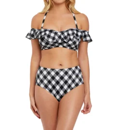 Freya Totally Check Underwire Off The Shoulder Swim Top AS2925 -Allure Wear Shop freya fre001 as2925 cs2