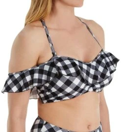 Freya Totally Check Underwire Off The Shoulder Swim Top AS2925 -Allure Wear Shop freya fre001 as2925 cs6