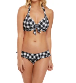 Freya Totally Check Italini Frill Brief Swim Bottom AS2927 -Allure Wear Shop freya fre001 as2927 cs1