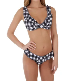Freya Totally Check Italini Frill Brief Swim Bottom AS2927 -Allure Wear Shop freya fre001 as2927 cs2