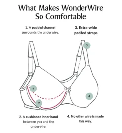 Glamorise Elegance Comfort Straps Wonderwire Bra 1240 -Allure Wear Shop glamorise glam01 1240 cs6