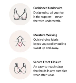 Glamorise Wonderwire Front Closure Bra 1245 -Allure Wear Shop glamorise glam01 1245 cs3