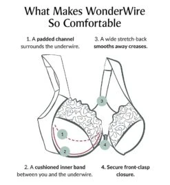 Glamorise Front Close Back Smoothing Wonderwire Bra 1247 -Allure Wear Shop glamorise glam01 1247 cs6