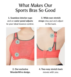 Glamorise Elite Performance Adjustable Underwire Sports Bra 9167 -Allure Wear Shop glamorise glam01 9167 cs6