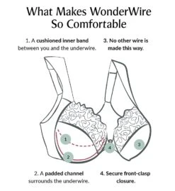 Glamorise Wonderwire Stretch Lace Front Closure Bra 9245 -Allure Wear Shop glamorise glam01 9245 cs3