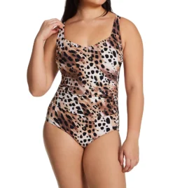 Gottex Animalia East Square Neck One Piece Swimsuit AE174U