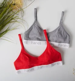 Hanes Triangle Bralette - 2 Pack DHO101 -Allure Wear Shop hanes hane01 dho101 cs6