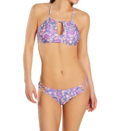 Hot Water Flower Power Mid Neck Halter Bikini Swim Top 24FP2060 -Allure Wear Shop hot water hw01 24fp2060 cs1