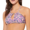 Hot Water Flower Power Mid Neck Halter Bikini Swim Top 24FP2060 -Allure Wear Shop hot water hw01 24fp2060 gs