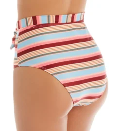 Hot Water Love Stripe High Waist Brief Swim Bottom 24LS4040 -Allure Wear Shop hot water hw01 24ls4040 bs