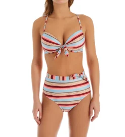 Hot Water Love Stripe High Waist Brief Swim Bottom 24LS4040 -Allure Wear Shop hot water hw01 24ls4040 cs1